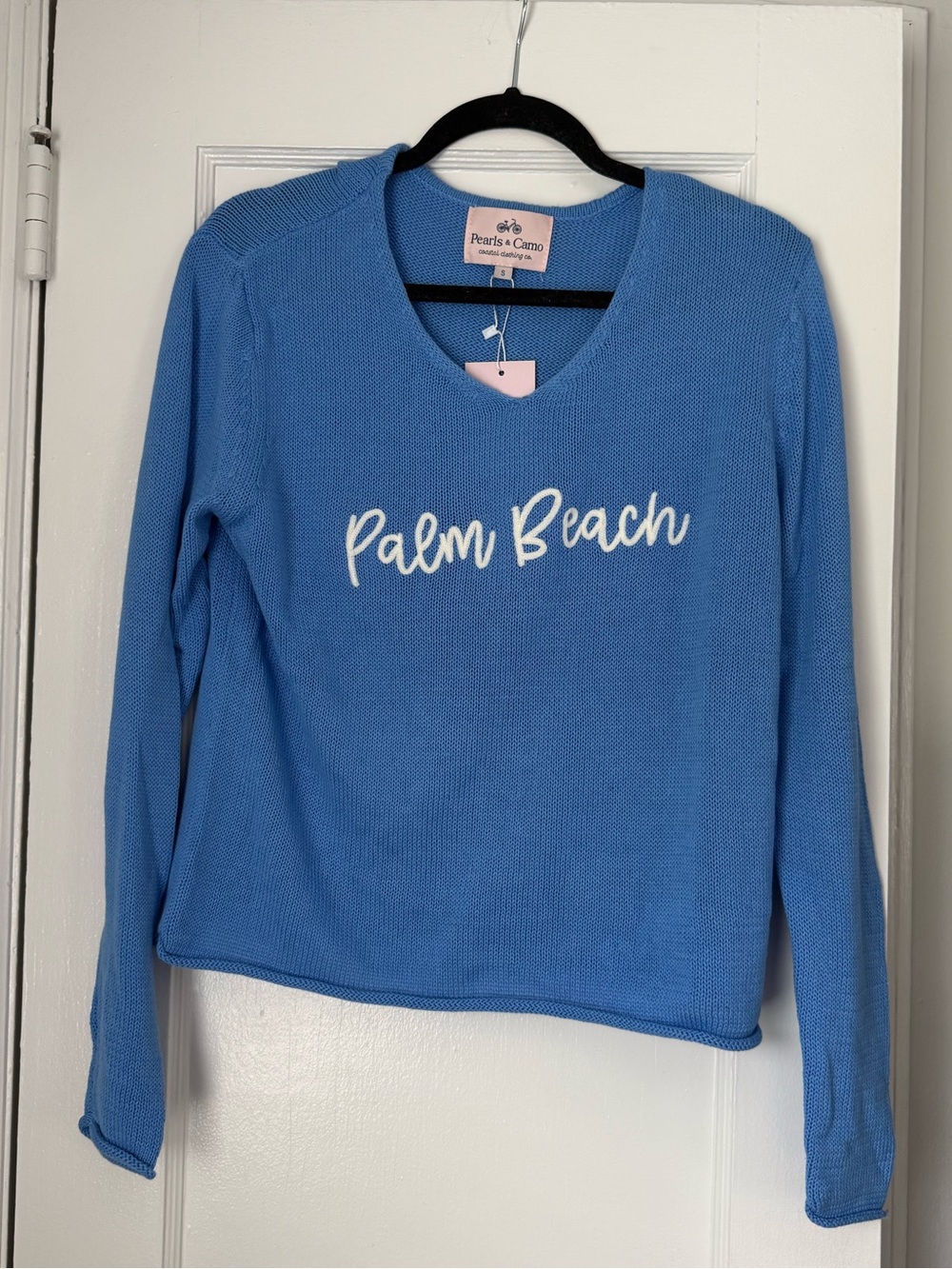 Palm Beach V-Neck Sweater - Blue